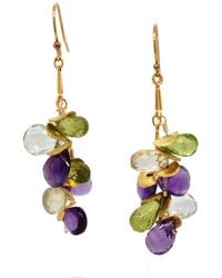 Lori Kaplan Design - Signature Multi Gem Earrings - Lyst