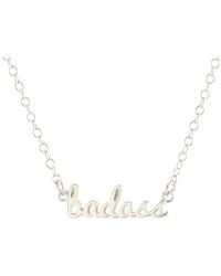 Kris Nations - Badass Charm Necklace Sterling - Lyst