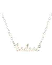 Kris Nations - Badass Charm Necklace Sterling - Lyst