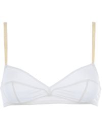 SAETA Paris - Neutrals Silk Bra - Lyst
