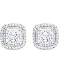 Maison De Gala - Cushion Halo Stud Earrings - Lyst