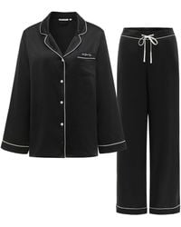 NOT JUST PAJAMA - Little Heart Classic Silk Pajama Long Set - Lyst