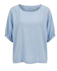 James Lakeland - Relaxed Gathered Sleeve Top – Powder - Lyst