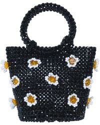 Tillie Beads - 3D Daisy Round Handle Bucket Bead Bag - Lyst