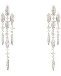 LÁTELITA London - Valencia Statement Drop Earring White Cz Silver - Lyst