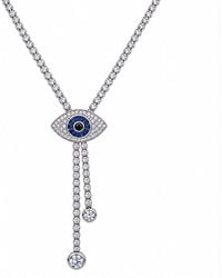 By Ozge - Mystic Vision Sapphire Evil Eye Zircon Plated Adjustable Lariat Necklace - Lyst