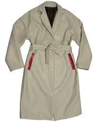Circular Path - Neutrals X Wren + Glory Vegan Leather Coat - Lyst