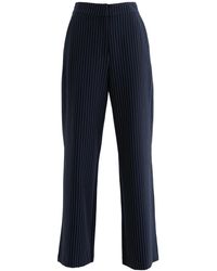 Louche - Tilde Pinstripe Straight Leg Trouser - Lyst