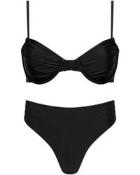 Playaluxe - Capri Ruched Underwire High Waist Bikini Set - Lyst