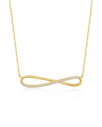 Genevive Jewelry - Sylvie Infinity Golden Necklace - Lyst