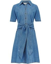 Sugarhill - Talitha Mini Shirt Dress Mid Denim - Lyst