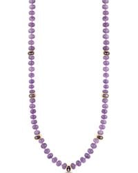 Hannah B. Jewelry - Amethyst Bead Necklace With Faceted Gem Accents - Lyst