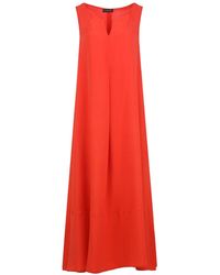 Conquista - Sleeveless Tencel Maxi A-Line Dress - Lyst