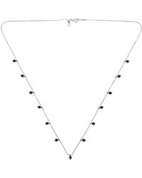 Artisan 18k Solid White Gold Beaded Chain With Amethyst Gemstone Jewellery