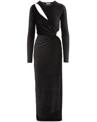 ROSERRY - Mykonos Ribbed Velvet Cut Out Maxi Dresss In - Lyst