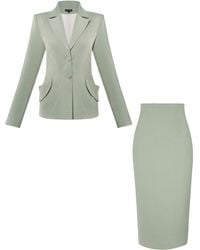Tia Dorraine - Tailored Fit Suiting Blazer & Skirt Suit - Lyst