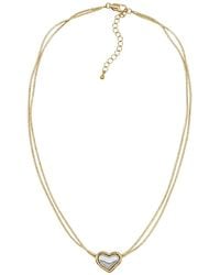 Uchi and Soto - Kokoro Mixed Metal Heart Necklace - Lyst