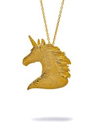 Ebru Jewelry - Majestic Unicorn Aura Pendant Chain Necklace - Lyst