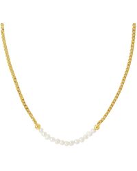 Ottoman Hands - Margot Pearl Beaded Chain Necklace - Lyst