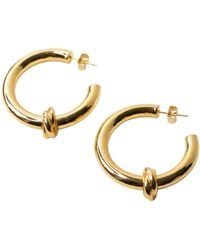 With Love Darling - Knot Hoop Earrings - Lyst
