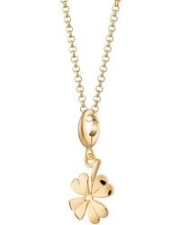 Lily Charmed - Plated Four Leaf Clover Charm Necklace - Lyst