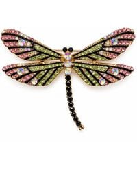 By Ozge - Lucky Dragonfly Multicolour Sparkling Plated Statement Brooch - Lyst