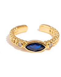 Ebru Jewelry - Sapphire Teardrop Gemstone Adjustable Ring - Lyst