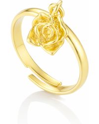 Unaloe - Vermeil Adjustable Floral Ring For – Hanging Rose Design Jewelry - Lyst