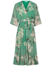 Urban Touch - Kimono Wrap Floral Dress _ Mint - Lyst