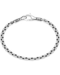 Nialaya - Sterling Round Link Chain Bracelet - Lyst