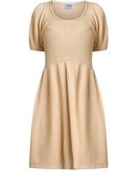 Known Supply - Puff Sleeve Waffle Knit Babydoll Dress - Lyst