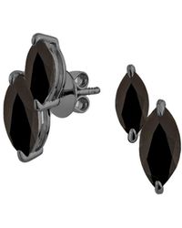 SALLY SKOUFIS - Renaissance Stud Earrings With Made Cz Diamond Stimulant - Lyst