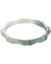 seree - Bambam Bamboo Shaped Skinny Jade Stone Bangle - Lyst