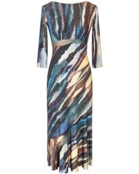 Alie Street London - Maxine Asymmetric Dress Ocean - Lyst