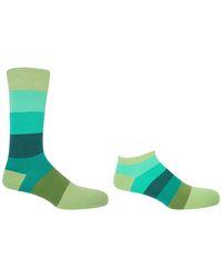 Peper Harow - Made in England - Block Stripe Earth Luxury Crew & Trainer Socks Bundle - Lyst