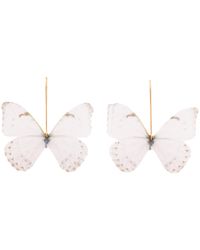 Oana Savu - Bridal Silk Butterfly Dangle Earrings - Lyst