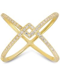 Kylie Harper - Zig-Zag Crossover Diamond Cz Ring - Lyst
