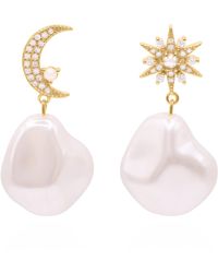 Luna Charles - Seraphina Pearl Drop Earrings - Lyst
