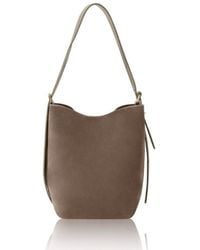 Betsy & Floss - Neutrals Melfi Suede Bucket Tote Bag - Lyst