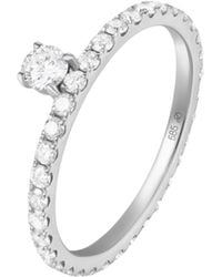 Dyamka - Paved Solitaire Ring - Lyst