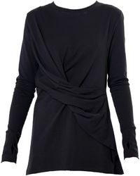Metamorph - Cotton Slim Fit Top With Thumbhole Sleeves - Lyst