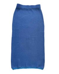Arto. - Crochet Hem Knit High Waisted Pencil Skirt - Lyst