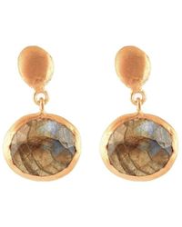 Opium Jewels - Golden Nugget Oval Studs - Lyst