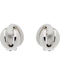 Emma Holland Jewellery - Platinum Satin Knot Clip On Earrings - Lyst