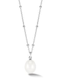 Dower & Hall - Large Oval Luna Pearl Pendant - Lyst
