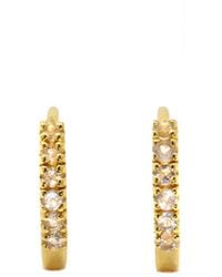 NASI SILVER - Adaya Huggie Hoops- Topaz - Lyst