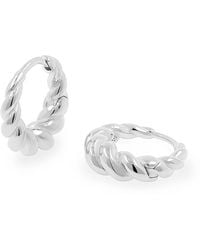 Cote Cache - Mini Twisted Huggie Hoop Earrings - Lyst