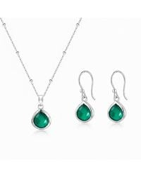 The Jewellery Store London - Sterling Pear Shaped Onyx Jewellery Set - Lyst