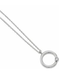 Cier - Diamond Circle Necklace - Lyst