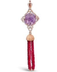 Bellus Domina - Amethyst & Garnet Tassel Pendant - Lyst